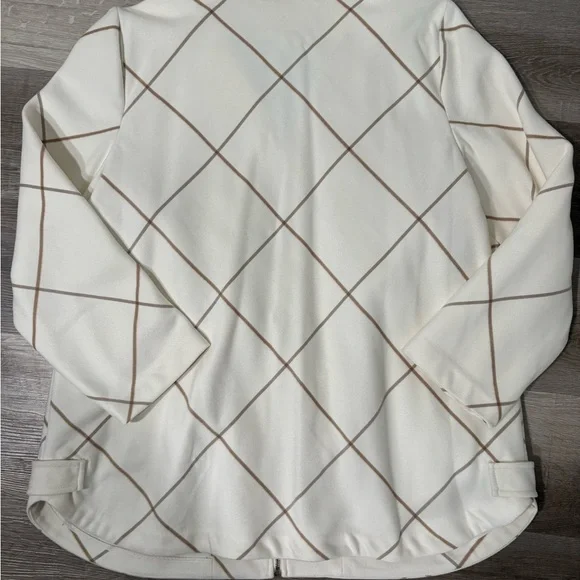 Chico's Cream and Brown Utility Jacket - Picture 5 of 7